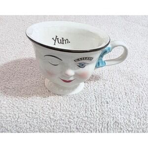 Baileys Irish Cream Winking Face Mug Vintage Yum Blue Lady Ceramic‎ Cup 1996